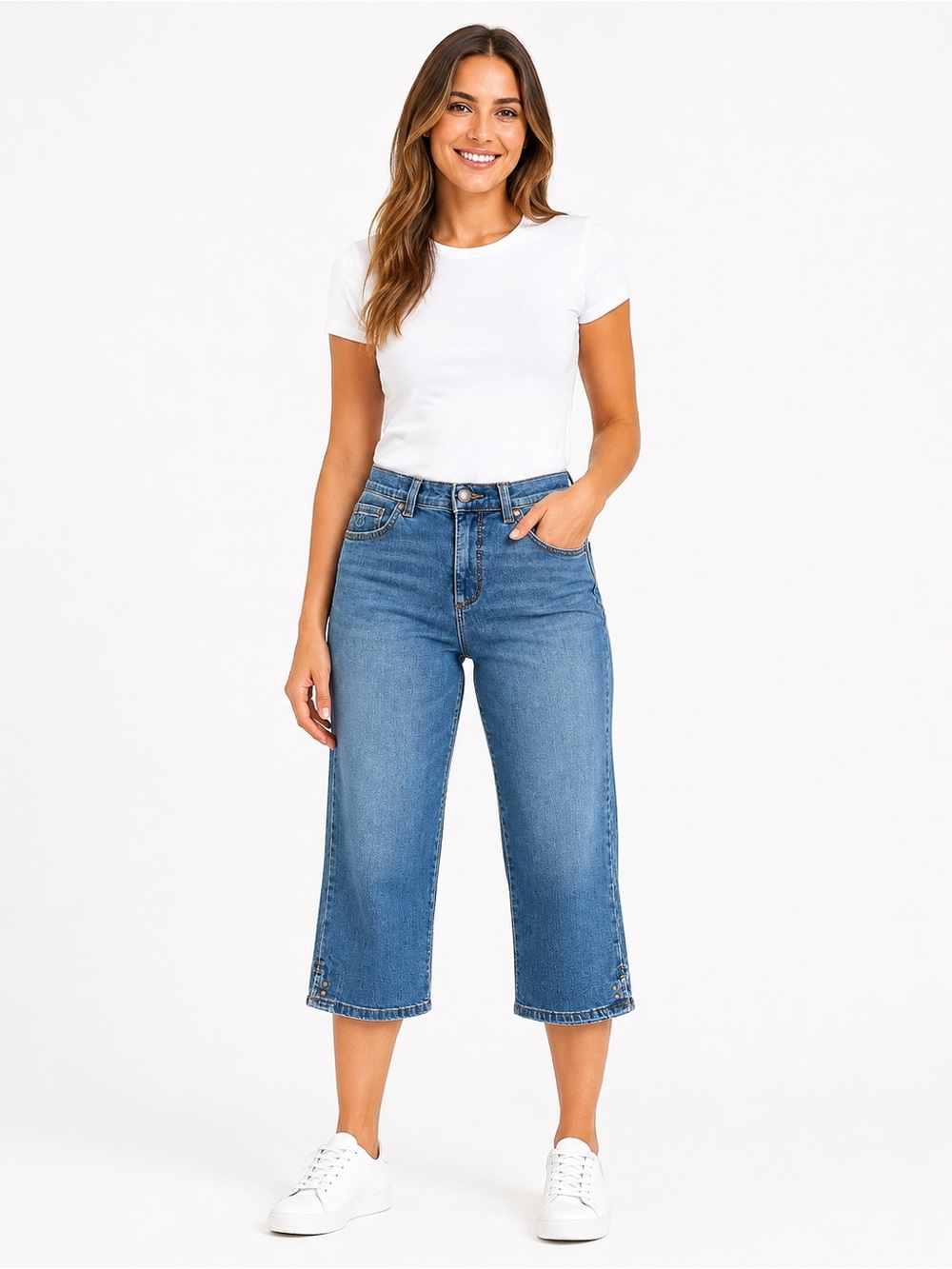 Gloria Vanderbilt Mid-Blue Capri Jeans